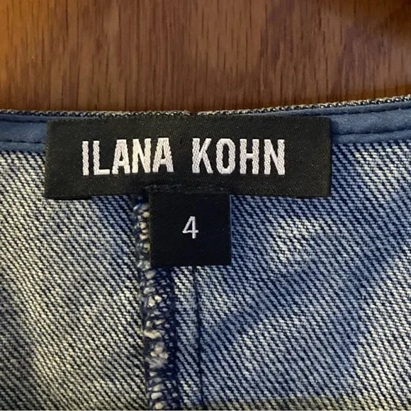 Ilana Kohn denim maxi dress 3/4 sleeves button down size 4 - Picture 6 of 11